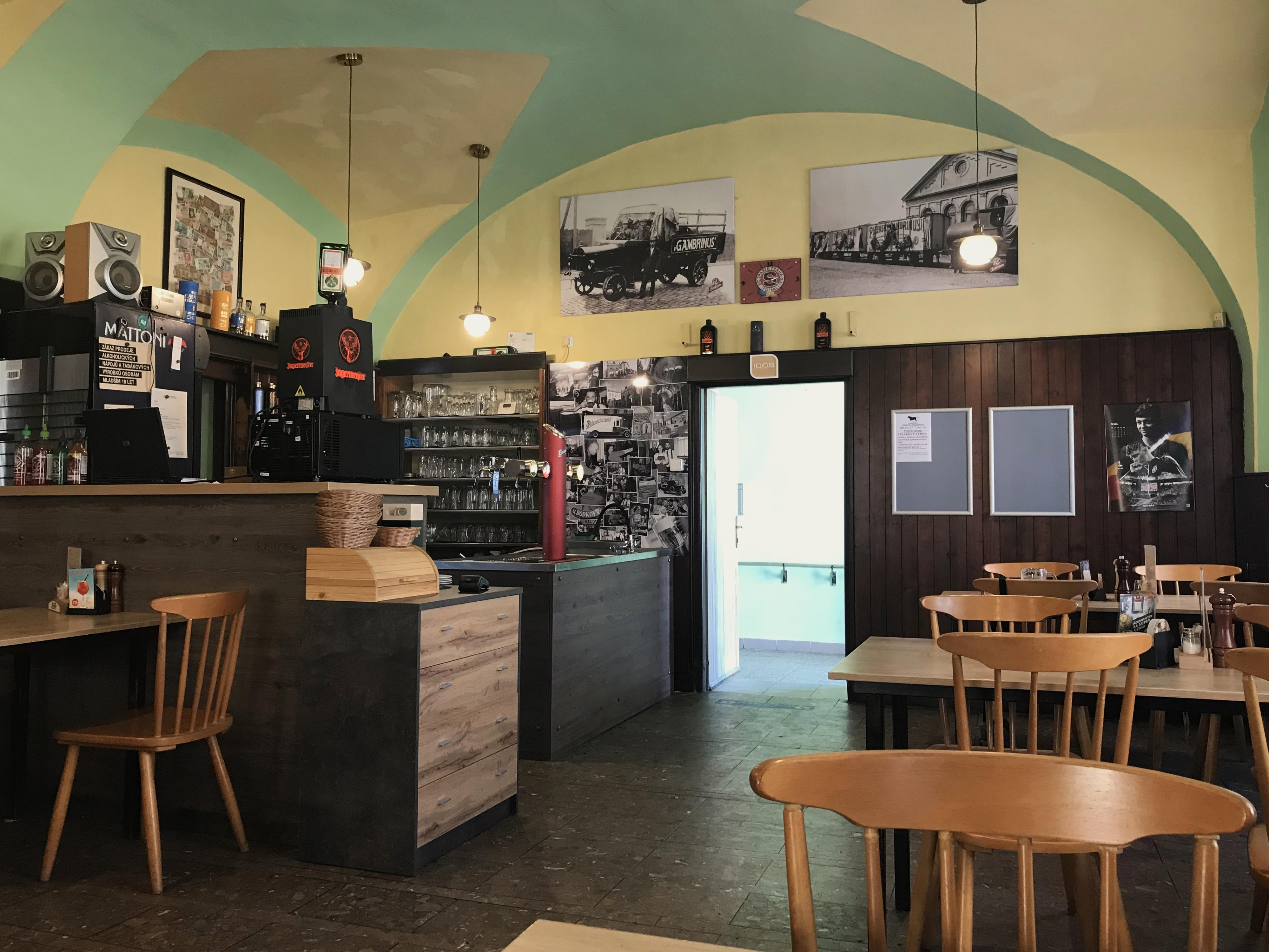 Interiér restaurace U Podkovy